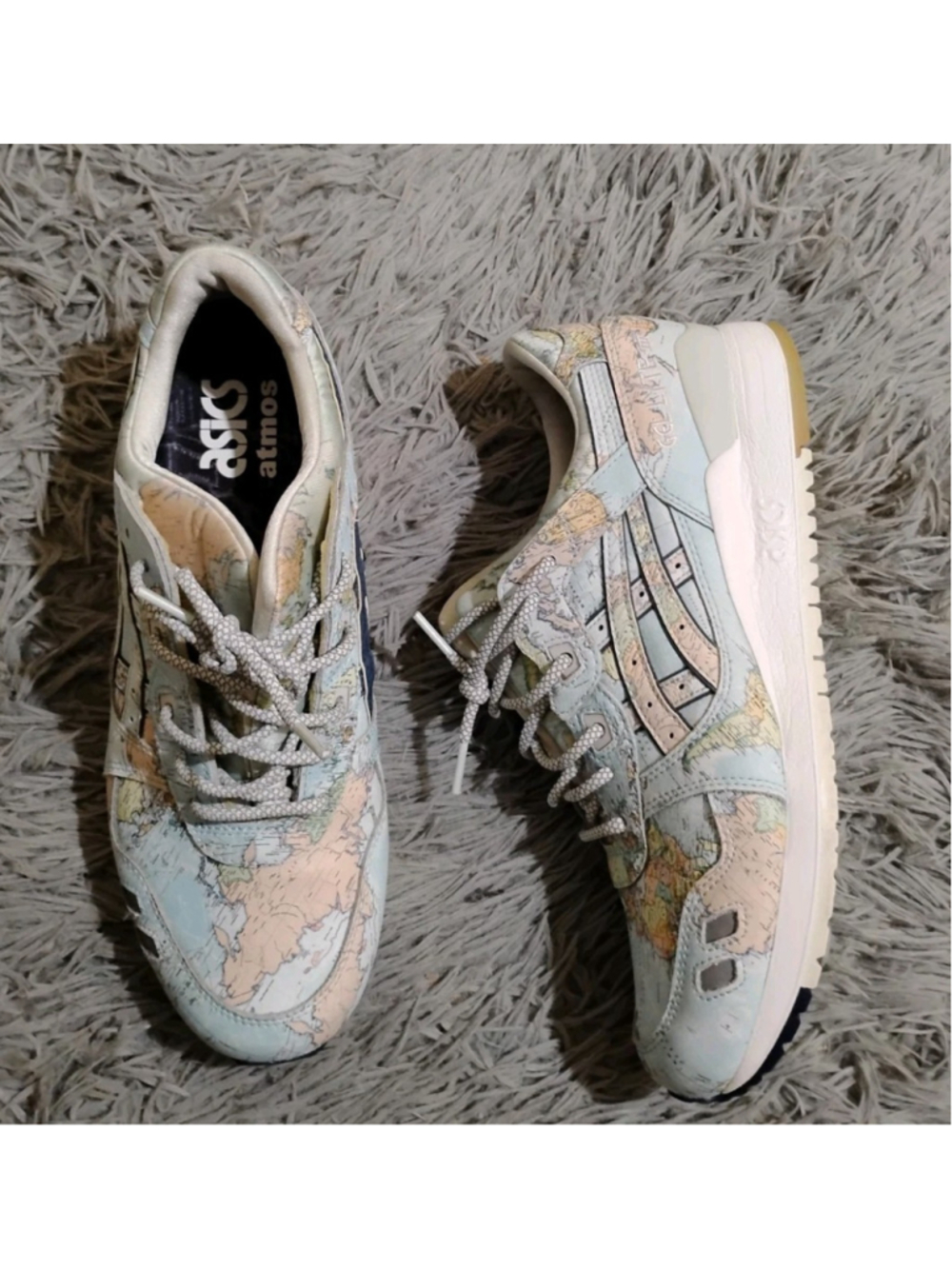ASICS x atmos Gel-Lyte III Mens Size 10 World Map Sneakers Shoes 1191A197